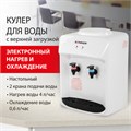 Кулер для воды SONNEN TSE-02WT, настольный, НАГРЕВ/ОХЛАЖДЕНИЕ ЭЛЕКТРОННОЕ, 2 крана, белый, 455413 455413