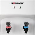 Кулер для воды SONNEN TSE-02WT, настольный, НАГРЕВ/ОХЛАЖДЕНИЕ ЭЛЕКТРОННОЕ, 2 крана, белый, 455413 455413