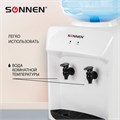 Кулер-водораздатчик БЕЗ НАГРЕВА И ОХЛАЖДЕНИЯ, SONNEN TS-01WT, настольный, 2 крана, белый, 455411 455411