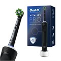 Зубная щетка электрическая ORAL-B (Орал-би) Vitality Pro, ЧЕРНАЯ, 1 насадка, 80367641 608719