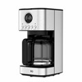 Кофеварка капельная BQ (БИ-КЬЮ) CM1007, 900 Вт, объем 1,5 л, поддержание температуры, серебристая, 86198274 457489