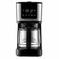 Кофеварка капельная BRAYER BR1125, 900 Вт, объем 1,25 л, LED-дисплей, термокружка в ПОДАРОК, черная 456901