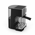 Кофеварка рожковая BQ (БИ-КЬЮ) CM9002, 1450 Вт, объем 1,4 л, 19 бар, автоматический капучинатор, стальная, 86195028 457494