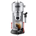 Кофеварка рожковая DELONGHI Dedica EC685.M, 1350 Вт, объем 1,1 л, ручной капучинатор, металлик 456516
