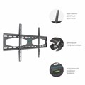 Кронштейн-крепление для ТВ настенный KROMAX STAR-11, VESA 75-600/400, 32-65", 0 степеней свободы, до 50 кг, серый, 20159 451186