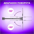 Кронштейн-крепление для ТВ настенный, до 35 кг. VESA 75х75-400х400, 32"-55", черный, SONNEN, 455946 455946
