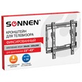 Кронштейн-крепление для ТВ настенный, до 45 кг. VESA 100х100-200х200, 23"-43", черный, SONNEN, 455948 455948