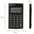 Калькулятор карманный BRAUBERG PK-408-BK (97x56 мм), 8 разрядов, двойное питание, ЧЕРНЫЙ, 250517 250517