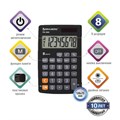 Калькулятор карманный BRAUBERG PK-865-BK (120x75 мм), 8 разрядов, двойное питание, ЧЕРНЫЙ, 250524 250524