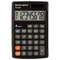Калькулятор карманный BRAUBERG PK-865-BK (120x75 мм), 8 разрядов, двойное питание, ЧЕРНЫЙ, 250524 250524