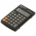Калькулятор карманный BRAUBERG PK-865-BK (120x75 мм), 8 разрядов, двойное питание, ЧЕРНЫЙ, 250524 250524