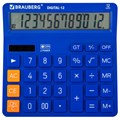 Калькулятор настольный BRAUBERG DIGITAL-12-BL (151х152 мм), 12 разрядов, двойное питание, СИНИЙ, 272969 272969