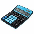 Калькулятор настольный BRAUBERG EXTRA COLOR-12-BKBU (206x155 мм), 12 разрядов, двойное питание, ЧЕРНО-ГОЛУБОЙ, 250476 250476