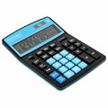 Калькулятор настольный BRAUBERG EXTRA COLOR-12-BKBU (206x155 мм), 12 разрядов, двойное питание, ЧЕРНО-ГОЛУБОЙ, 250476 250476