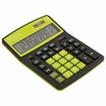 Калькулятор настольный BRAUBERG EXTRA COLOR-12-BKLG (206x155 мм), 12 разрядов, двойное питание, ЧЕРНО-САЛАТОВЫЙ, 250477 250477