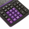 Калькулятор настольный BRAUBERG EXTRA COLOR-12-BKPR (206x155 мм),12 разрядов, двойное питание, ЧЕРНО-ФИОЛЕТОВЫЙ, 250480 250480