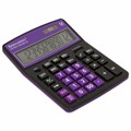 Калькулятор настольный BRAUBERG EXTRA COLOR-12-BKPR (206x155 мм),12 разрядов, двойное питание, ЧЕРНО-ФИОЛЕТОВЫЙ, 250480 250480