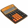 Калькулятор настольный BRAUBERG EXTRA COLOR-12-BKRG (206x155 мм), 12 разрядов, двойное питание, ЧЕРНО-ОРАНЖЕВЫЙ, 250478 250478