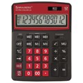 Калькулятор настольный BRAUBERG EXTRA COLOR-12-BKWR (206x155 мм), 12 разрядов, двойное питание, ЧЕРНО-МАЛИНОВЫЙ, 250479 250479