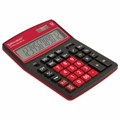 Калькулятор настольный BRAUBERG EXTRA COLOR-12-BKWR (206x155 мм), 12 разрядов, двойное питание, ЧЕРНО-МАЛИНОВЫЙ, 250479 250479