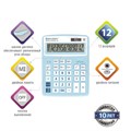 Калькулятор настольный BRAUBERG EXTRA PASTEL-12-LB (206x155 мм), 12 разрядов, двойное питание, ГОЛУБОЙ, 250486 250486