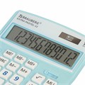 Калькулятор настольный BRAUBERG EXTRA PASTEL-12-LB (206x155 мм), 12 разрядов, двойное питание, ГОЛУБОЙ, 250486 250486