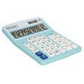 Калькулятор настольный BRAUBERG EXTRA PASTEL-12-LB (206x155 мм), 12 разрядов, двойное питание, ГОЛУБОЙ, 250486 250486