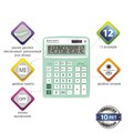 Калькулятор настольный BRAUBERG EXTRA PASTEL-12-LG (206x155 мм), 12 разрядов, двойное питание, МЯТНЫЙ, 250488 250488