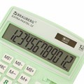 Калькулятор настольный BRAUBERG EXTRA PASTEL-12-LG (206x155 мм), 12 разрядов, двойное питание, МЯТНЫЙ, 250488 250488