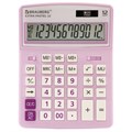 Калькулятор настольный BRAUBERG EXTRA PASTEL-12-PR (206x155 мм), 12 разрядов, двойное питание, СИРЕНЕВЫЙ, 250489 250489