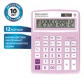 Калькулятор настольный BRAUBERG EXTRA PASTEL-12-PR (206x155 мм), 12 разрядов, двойное питание, СИРЕНЕВЫЙ, 250489 250489