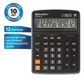 Калькулятор настольный BRAUBERG EXTRA-12-BK (206x155 мм), 12 разрядов, двойное питание, ЧЕРНЫЙ, 250481 250481