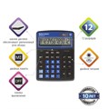Калькулятор настольный BRAUBERG EXTRA-12-BKBU (206x155 мм), 12 разрядов, двойное питание, ЧЕРНО-СИНИЙ, 250472 250472
