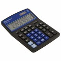 Калькулятор настольный BRAUBERG EXTRA-12-BKBU (206x155 мм), 12 разрядов, двойное питание, ЧЕРНО-СИНИЙ, 250472 250472