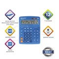 Калькулятор настольный BRAUBERG EXTRA-12-BU (206x155 мм), 12 разрядов, двойное питание, СИНИЙ, 250482 250482