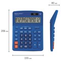 Калькулятор настольный BRAUBERG EXTRA-12-BU (206x155 мм), 12 разрядов, двойное питание, СИНИЙ, 250482 250482