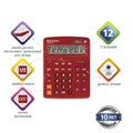 Калькулятор настольный BRAUBERG EXTRA-12-WR (206x155 мм), 12 разрядов, двойное питание, БОРДОВЫЙ, 250484 250484