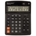 Калькулятор настольный BRAUBERG EXTRA-14-BK (206x155 мм), 14 разрядов, двойное питание, ЧЕРНЫЙ, 250474 250474