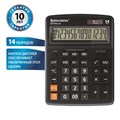 Калькулятор настольный BRAUBERG EXTRA-14-BK (206x155 мм), 14 разрядов, двойное питание, ЧЕРНЫЙ, 250474 250474