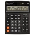Калькулятор настольный BRAUBERG EXTRA-16-BK (206x155 мм), 16 разрядов, двойное питание, ЧЕРНЫЙ, 250475 250475