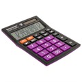 Калькулятор настольный BRAUBERG ULTRA COLOR-12-BKPR (192x143 мм), 12 разрядов, двойное питание, ЧЕРНО-ФИОЛЕТОВЫЙ, 250501 250501