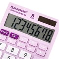 Калькулятор настольный BRAUBERG ULTRA PASTEL-08-PR, КОМПАКТНЫЙ (154x115 мм), 8 разрядов, двойное питание, СИРЕНЕВЫЙ, 250516 250516