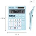Калькулятор настольный BRAUBERG ULTRA PASTEL-12-LB (192x143 мм), 12 разрядов, двойное питание, ГОЛУБОЙ, 250502 250502