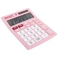 Калькулятор настольный BRAUBERG ULTRA PASTEL-12-PK (192x143 мм), 12 разрядов, двойное питание, РОЗОВЫЙ, 250503 250503