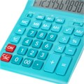 Калькулятор настольный CASIO GR-12С-LB (210х155 мм), 12 разрядов, двойное питание, ГОЛУБОЙ, GR-12C-LB-W-EP 250441
