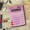 Калькулятор настольный STAFF STF-888-12-PK (200х150 мм) 12 разрядов, двойное питание, РОЗОВЫЙ, 250452 250452
