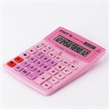 Калькулятор настольный STAFF STF-888-12-PK (200х150 мм) 12 разрядов, двойное питание, РОЗОВЫЙ, 250452 250452