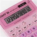 Калькулятор настольный STAFF STF-888-12-PK (200х150 мм) 12 разрядов, двойное питание, РОЗОВЫЙ, 250452 250452