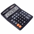 Калькулятор настольный ОФИСМАГ 555-BK (206x155 мм), 12 разрядов, двойное питание, ЧЕРНЫЙ, 271729 271729