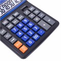Калькулятор настольный ОФИСМАГ 555-BKBU (206x155 мм), 12 разрядов, двойное питание, ЧЕРНО-СИНИЙ, 271927 271927